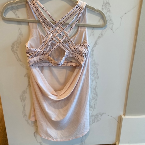 Lululemon Wild Tank Heathered Parfait Pink / Speckle Dot Parfait Pink Black - Picture 6 of 10
